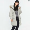 大きいサイズ レディース 中ロング ダウンコート 貉子ファー襟 90%ダウン 冬
