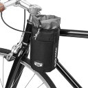 自転車 ドリンクホルダー ハンドル 水筒 ボトル 収納 バッグ マウンテンバイク 断熱 巾着 メッシュポケット 面ファスナー ベルト 保温 大容量 ポータブル サイクリング おしゃれ 紫 青 黒