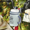 自転車 ドリンクホルダー ハンドル フロント サドル 吊り下げ 水筒 ボトル 収納 バッグ カップ型 巾着 ポケット 撥水 サイクリング かわいい 犬