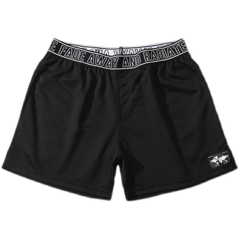 ショートパンツ メンズ 夏 アメリカン ボトムス 短パン 速乾 通気 大きいサイズ ゆったり ランニング フィットネス ジム アウトドア ビーチ シンプル カジュアル 青 黒 白 英字