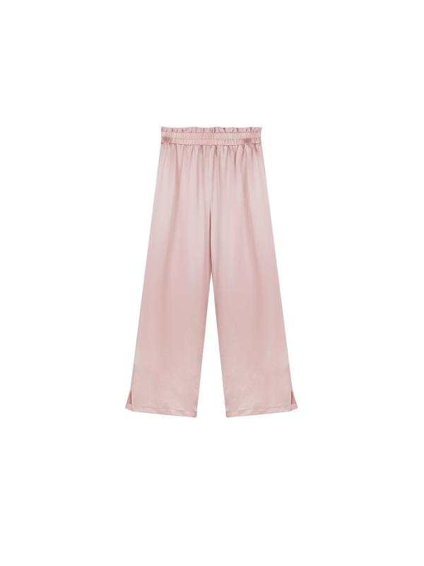 大きいサイズ レディース パンツ 春 無地 アセテート スタイリッシュ オーバーサイズ