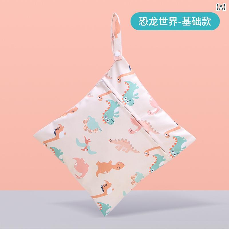 ベビーカーバッグ 収納 おむつ 防水 お出かけ 普段使い ファスナー 紐 スクエア型 便利 グッズ かわいい 恐竜 タコ あひる 紺 黄