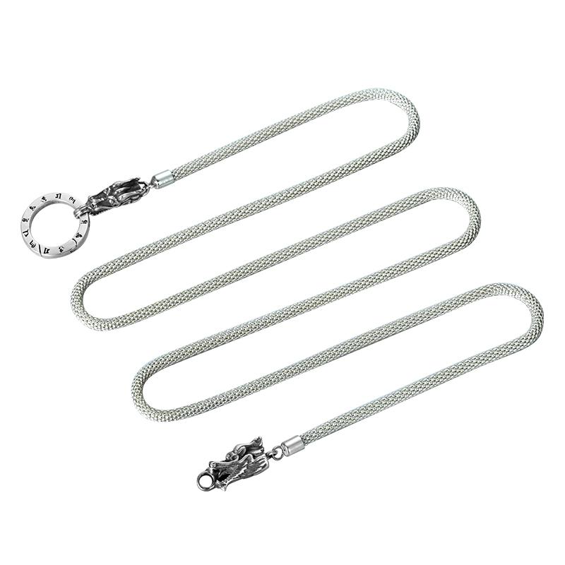 ペンダント ネックレス バックル トップのみ アンティーク調 メンズ 仏教 六字真言 マントラ 幸運 お守..