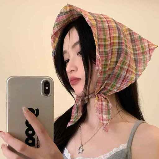 ヘッドスカーフ かわいい フェミニン 万能 三角形 レディース ピクニック キャンプ バンダナ ヘッドスカーフ かわいい フェミニン 万能 三角形 レディース ピクニック キャンプ バンダナ