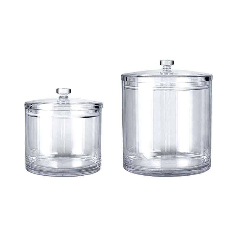保存容器 プラスチック 蓋 密封 密閉 保管 収納 家庭用 キッチン リビング 大きめ 小さめ 円筒形 ギフト 透明 クリア シンプル おしゃれ