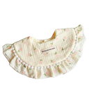 女の子 ベビー スタイ 綿 ガーゼ 6層 円形 フリル 厚手 ソフト 吸水 通気 よだれかけ 吐き戻し 離乳食 エプロン プリンセス かわいい くま 花柄 猫