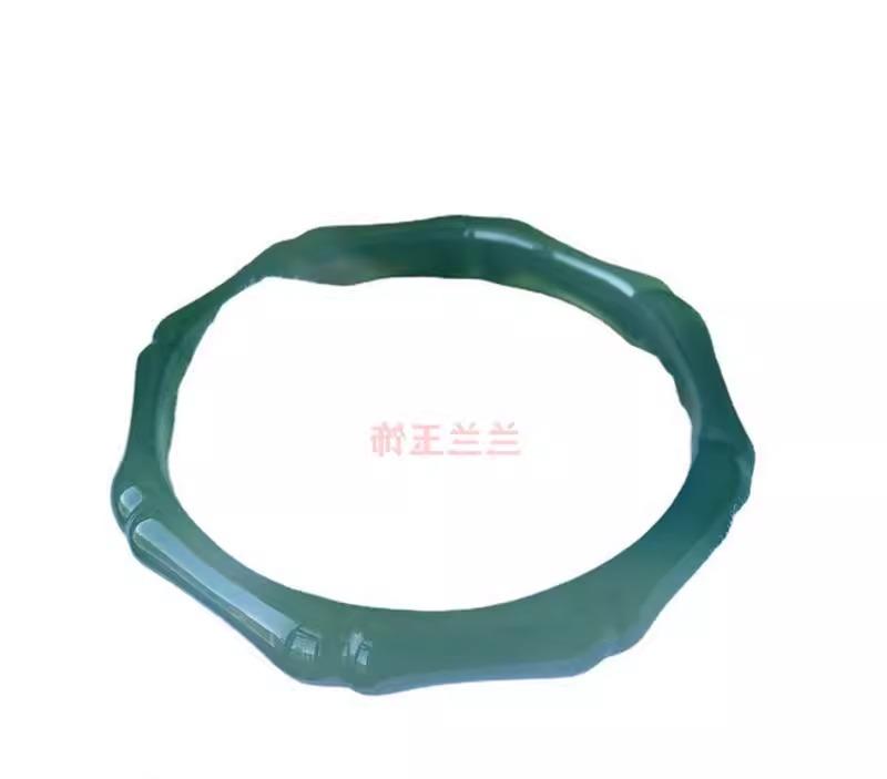Jade - バングル レディース 大人 アクセサリー ブレスレット 竹モチーフ ギフト グラデーション おしゃれ シンプル カジュアル 緑 クリア