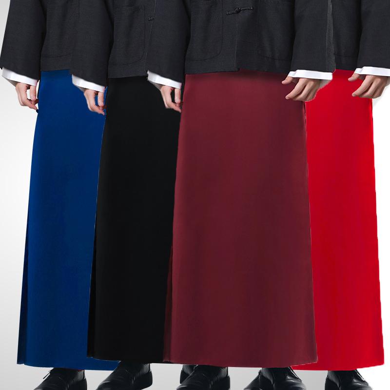 スカート メンズ カジュアル ボトムス おしゃれ 男性用 マキシ丈 普段使い お出かけ チャイナ風 レトロ パフォーマンス 民族衣装 フリーサイズ ウエストゴム...