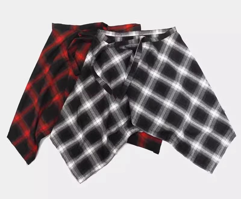 スカート メンズ カジュアル ボトムス おしゃれ 紐 ウエスト 腰 チェック柄 男性用 普段使い お出かけ フェス ライブ ロック パンク レトロ 子供 ダンス...