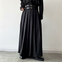 スカート メンズ カジュアル おしゃれ マキシ丈 プリーツ ボトムス 男性用 普段使い お出かけ フェス ライブ ロック バンド パンク レディース ニッチ 無地 シンプル オールシーズン 黒 グレー