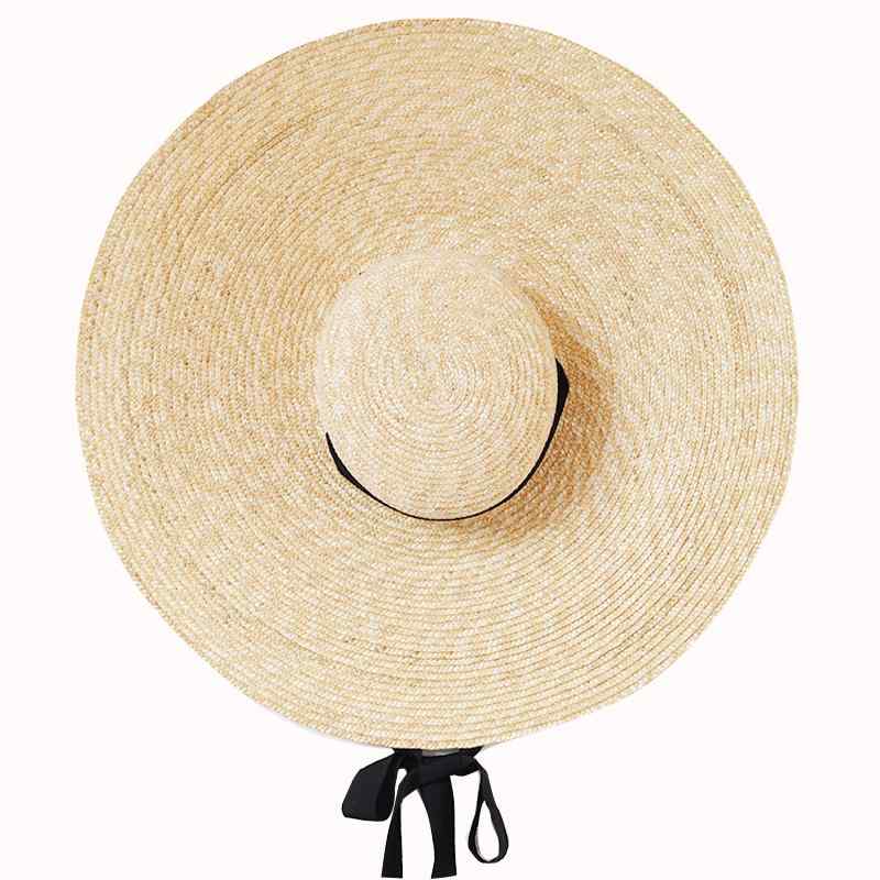 素材: ストロー サイズ: M（56-58cm） デザイン: シンプル カラー: 帽高6.5cmブラックリボン.帽高4.5cmブラックリボン.帽高8.5cmブラックリボン.帽高6.5cmホワイトリボン.帽高4.5cmホワイトリボン.帽高8.5cmホワイトリボン つば形状: フラット クラウン形状: フラットトップ タイプ: ストローハット つば: ロングブリム