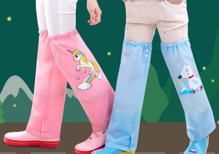 レイン レッグカバー 防水 キッズ 男の子 女の子 雨具 自転車 ゴム スナップボタン 速乾 泥除け 軽量 ..