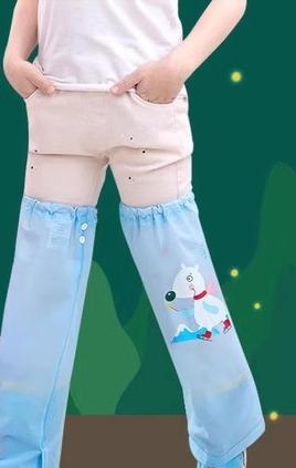 レイン レッグカバー 防水 キッズ 男の子 女の子 雨具 自転車 ゴム スナップボタン 伸縮性 防汚 速乾 泥除け 軽量 お手入れ簡単 EVA かわいい 恐竜 ユニコーン ロボット 青 緑