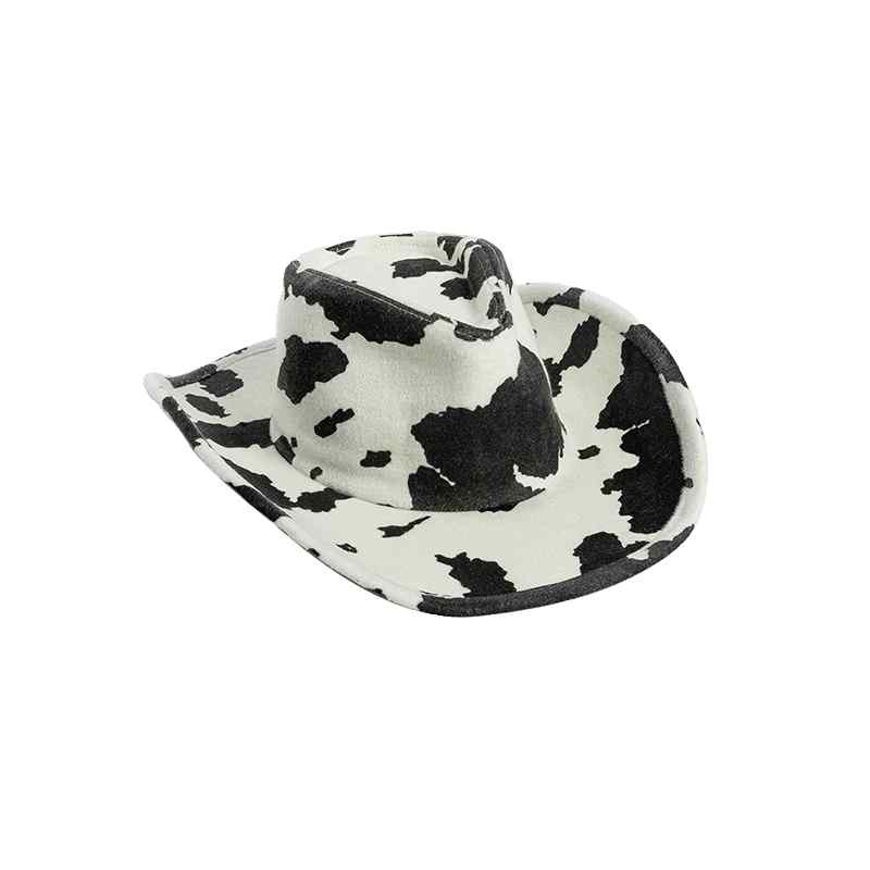 ハット レディース 帽子 おしゃれ 春夏 牛柄 プリント カウ柄 デニム アウトドア 日焼け防止 つば広 カジュアル ジャズ帽
