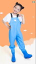 レインパンツ キッズ 男の子 女の子 雨具 長靴一体型 オーバーオール ウェーダー ウエストゴム バックル 防水 通気性 耐摩耗性 滑りにくい 水遊び 魚釣りPVC 無地 ユニコーン クマ 青 黄色 赤