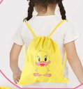 レインコート 収納袋 子供 男の子 女の子 雨具 水着 防水 持ち運び 巾着バッグ チャイナ風 かわいい 小さめ アヒル 黄色 バックパック(4)