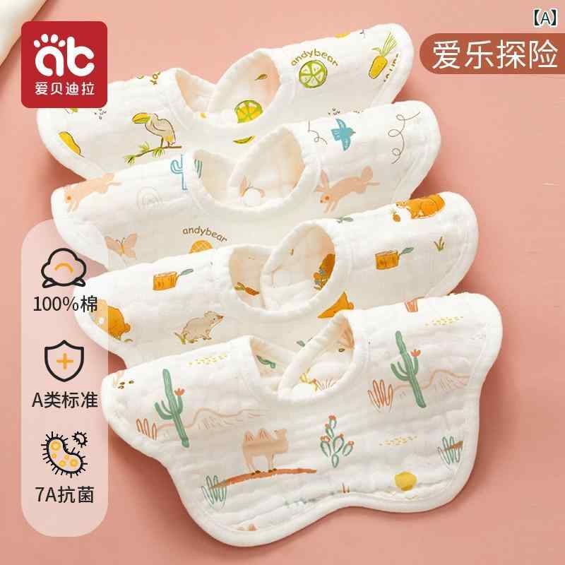 スタイ ガーゼ ベビー よだれかけ 夏 薄手 コットン 新生児用 防水 幼児 キッズ 吐...