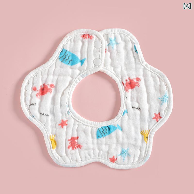 スタイ ガーゼ 綿 8層 よだれかけ ベビー 幼児 ミルク 吐き戻し防止 食事用 エプロン 苺 スイカ 恐竜 ..