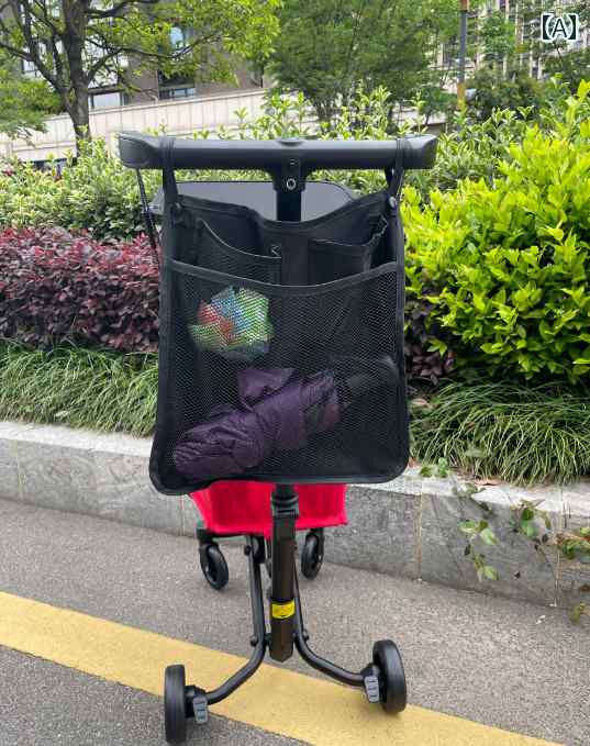ベビーカー バッグ 収納 持ち運び メッシュ オーガナイザー ポケット 吊り下げ ネット 大容量 おむつ ティッシュ 水筒 哺乳瓶 おもちゃ 荷物 小物入れ バギー 車椅子 シート 便利 グッズ お出かけ お散歩 普段使い 出産祝い ギフト 黒 グレー