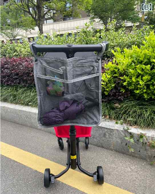 ベビーカー バッグ 収納 持ち運び メッシュ オーガナイザー ポケット 吊り下げ ネット 大容量 おむつ ティッシュ 水筒 哺乳瓶 おもちゃ 荷物 小物入れ バギー 車椅子 シート 便利 グッズ お出かけ お散歩 普段使い 出産祝い ギフト 黒 グレー
