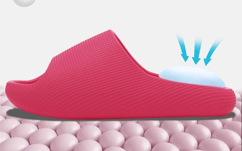 サンダル レディース 厚底 EVA 夏 滑り止め オープントゥ スリッパ 室内 バスルーム ベランダ 防臭 衝撃吸収 シンプル 無地 カップル 赤 紫 緑