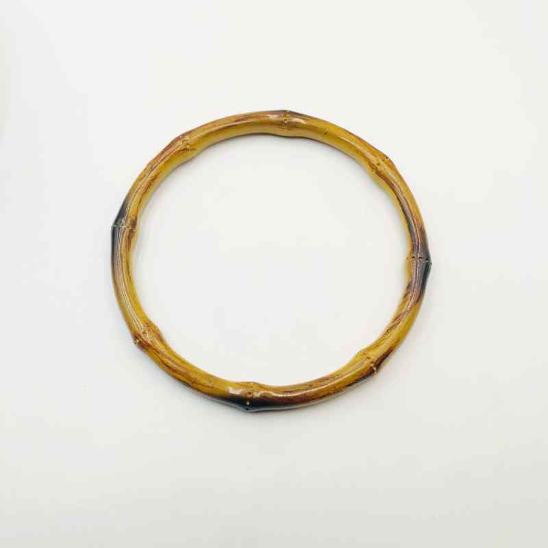 持ち手 竹 バンブー バッグハンドル 取っ手 丸型 リング パーツ 手作り ハンドメイド 手芸用 DIY 樹脂 ..