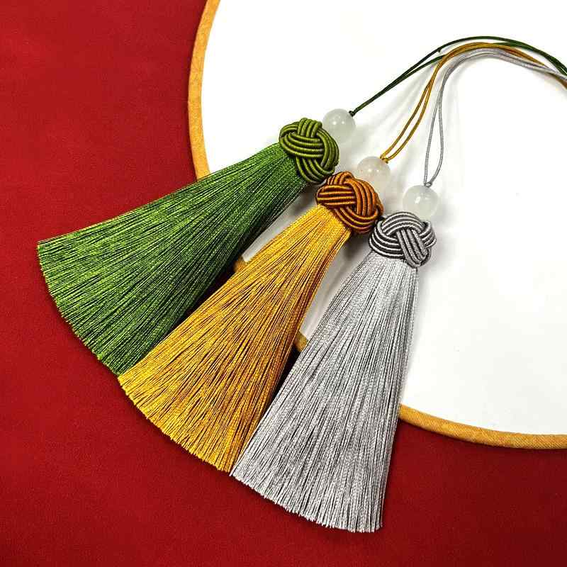 トラック タッセル 中国風 アクセサリー 車内 インテリア カーテン ルームミラー 吊り下げ 飾り 装飾 ストラップ おしゃれ 赤 緑 ピンク