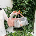 メイク道具 収納 バッグ 柔らかい チャック かわいい 編み込み 大容量 シルバー ピンク コスメ ポータブル 旅行 レディース スクエア シンプル PU