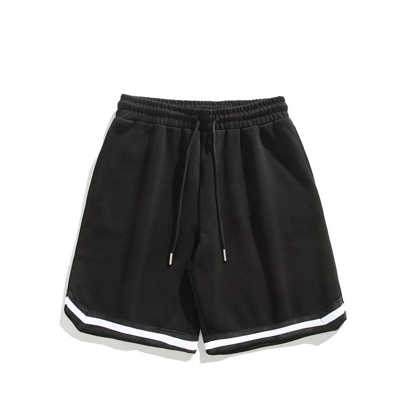 ハーフパンツ メンズ おしゃれ ブラック 夏 薄手 スポーツ ストライプ 快適 ワイド ゆったり バスケットボール 五分丈