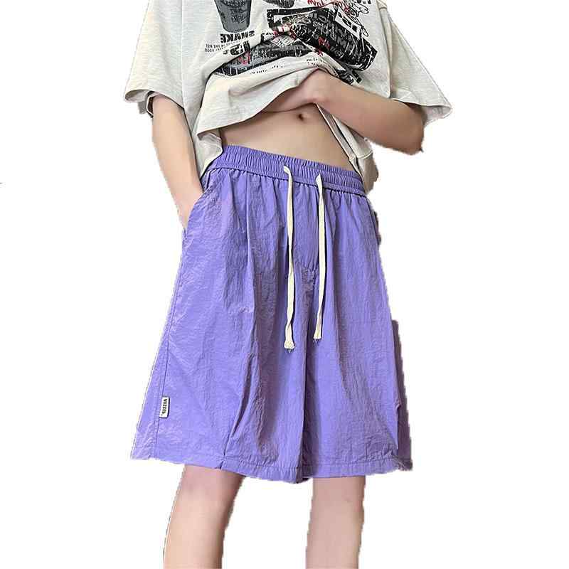 ハーフパンツ メンズ おしゃれ グレー 五分丈 夏 薄手 快適 ワイド 無地 ゆったり 透け感涼しい スポーツ