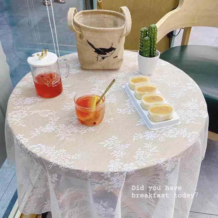 テーブルクロス おしゃれ 韓国 レース 透け感 カバー ダイニング 装飾 撮影 小道具 パーティー インテリア レトロ カントリー ガーリー 花柄 白
