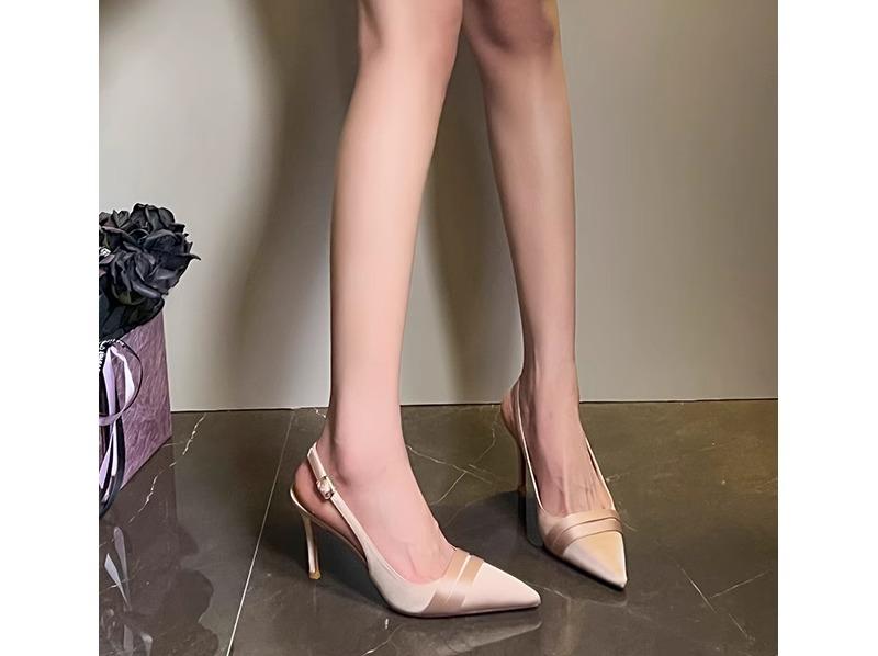 パンプス バック ストラップ レディース サテン ポインテッドトゥ スティレット ハイヒール 疲れにくい パーティー おしゃれ エレガント シャンパン 黒