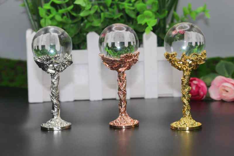 水晶玉 台座 スタンド 合金 クリスタルボール 飾り 装飾 インテリア ディスプレイ オブジェ 開運 占い ..