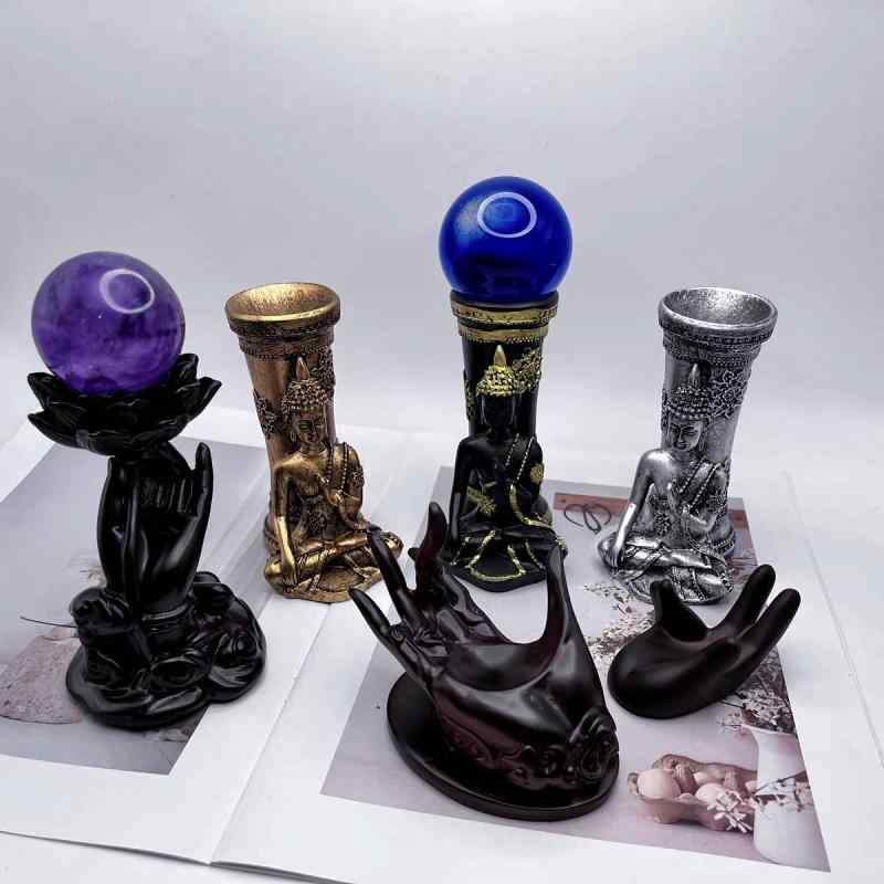 水晶玉 台座 スタンド 樹脂 クリスタルボール 装飾 飾り インテリア オブジェ ディスプレイ 占い 開運 ..