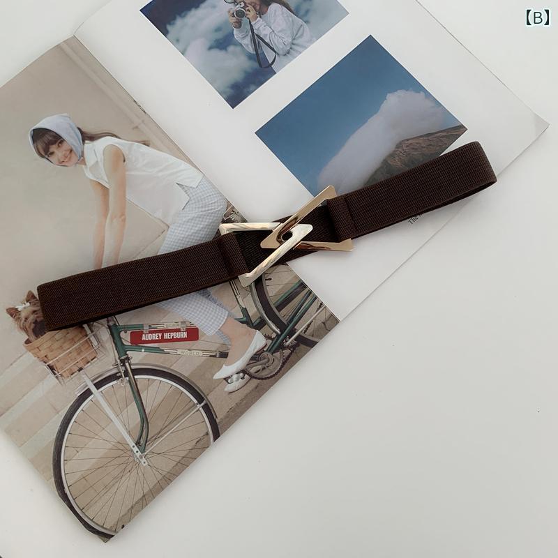 ベルト コート 三角形バックル 韓国 ウエストマーク 装飾 シンプル おしゃれ 黒 コ...