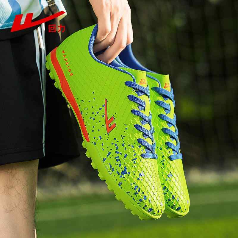 サッカースパイク トレーニングシューズ 大人 レディース メンズ PU ゴム底 人工芝用 夏 滑り止め ロゴ 緑 青 黒 おしゃれ カジュアル