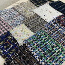 ツイード 生地 クラシック レディース エレガント 手作り 織り 服 ジャケット コート スカート クッション カバー 装飾 柔らかい カラフル ピンク 黒
