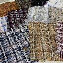 ツイード 生地 春秋 織り スラブ 服 手作り ジャケット コート スカート クッション カバー 柔らかい レディース エレガント 糸 カラフル 黒 白