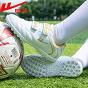 サッカースパイク トレーニングシューズ キッズ ジュニア 男の子 女の子 衝撃吸収 滑り止め 耐摩耗性 通気性 軽量 ロゴ オレンジ ピンク 白(4)