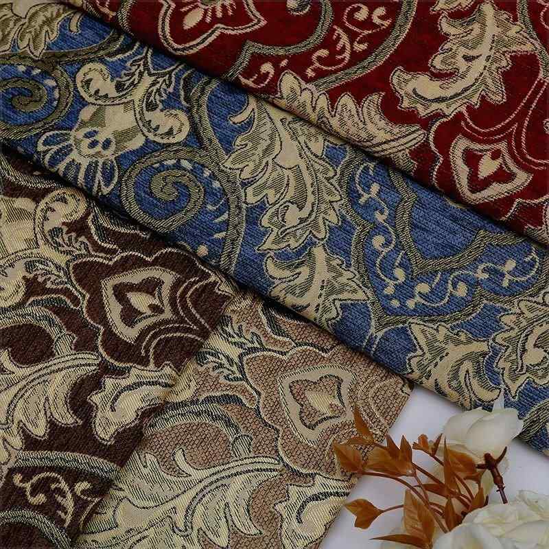 シェニール 生地 シェニール ソファー カバー ジャカード カーテン テーブルクロス ハンドメイド 赤 青 茶色 アンティーク調 ヨーロピアン インテリア おしゃれ