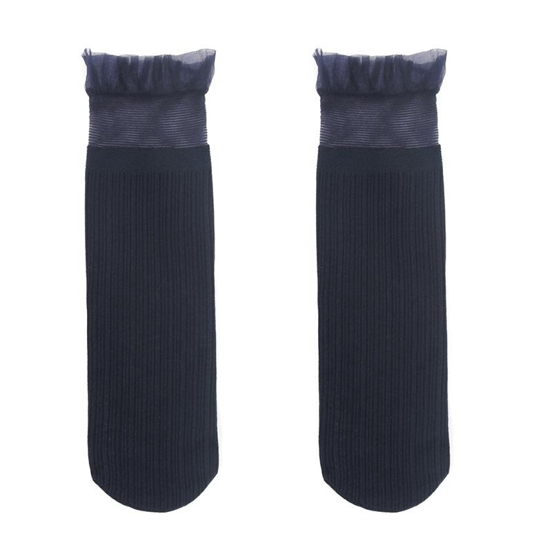 レース 靴下 レディース ソックス 大人 上品 エレガント ショート 春夏 薄手 美脚効果 フリル ストライ..