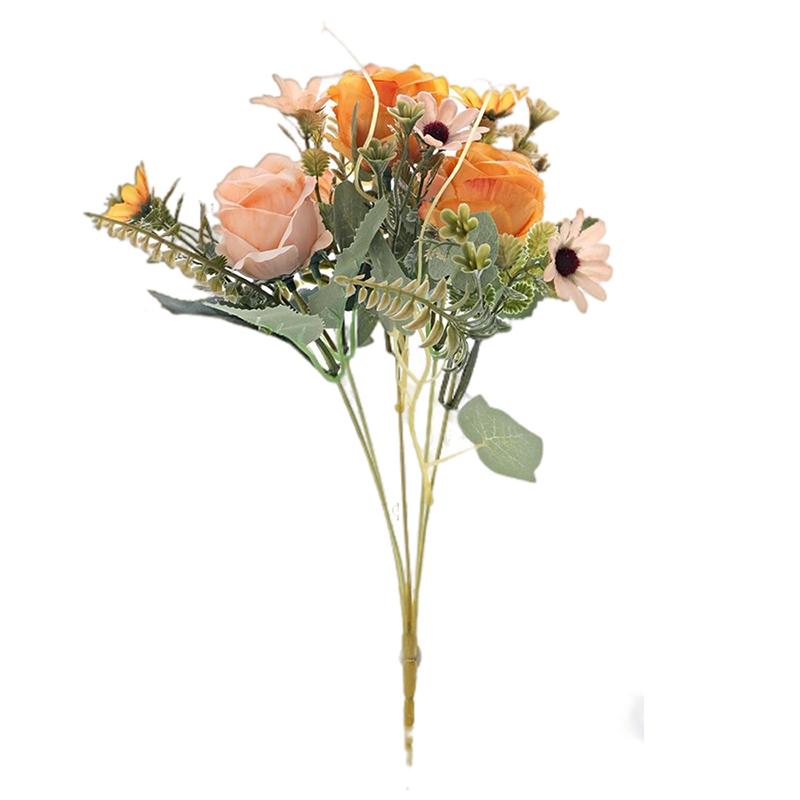 造花 インテリア 布 リビング 和室 玄関 客室 装飾 花束 ウェディング フラワーアレンジメント 撮影 小道具 シンプル エレガント おしゃれ 黄 赤 紫 ひまわり 薔薇 ハイドランジア