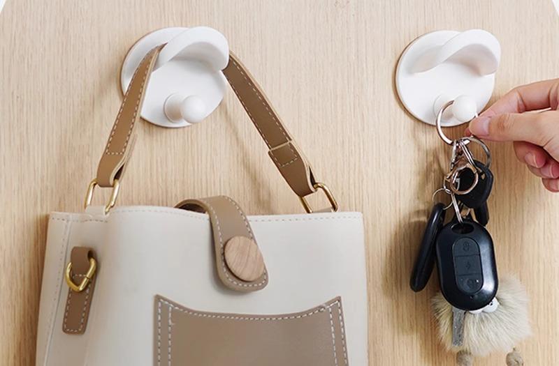 フック 壁 ドア 玄関 キッチン バスルーム 穴あけ不要 粘着テープ インテリア 壁面 装飾 雑貨 鍵 バッ..