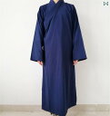 作務衣 メンズ 中国 道教 竹織り 麻 レディース ローブ ロング ガウン 大きいサイズ フォーマル 無地 シンプル かっこいい 上下セット 紺 黒