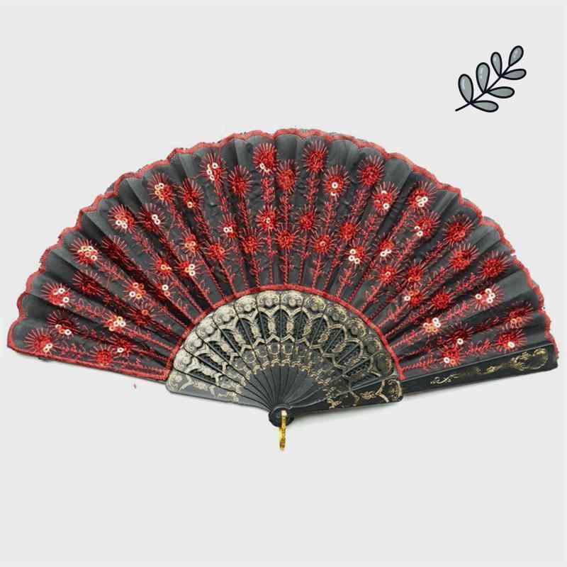 扇子 春 レディース ヨーロピアン 折りたたみ 扇 うちわ レース 舞踏 パフォーマンス 撮影 小物 エレガ..