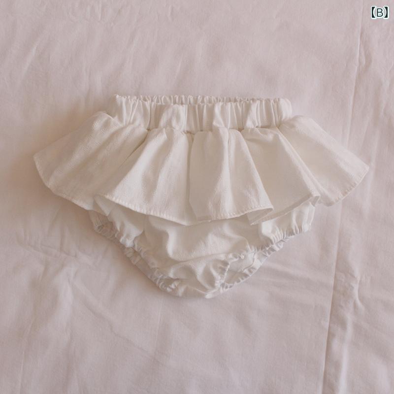 かぼちゃパンツ ベビー 女の子 夏 ボトムス ブルマスカート ウエストゴム フリル ...