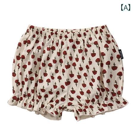 かぼちゃパンツ ベビー 女の子 夏 ボトムス ショート ウエストゴム 着脱簡単 薄手 ...