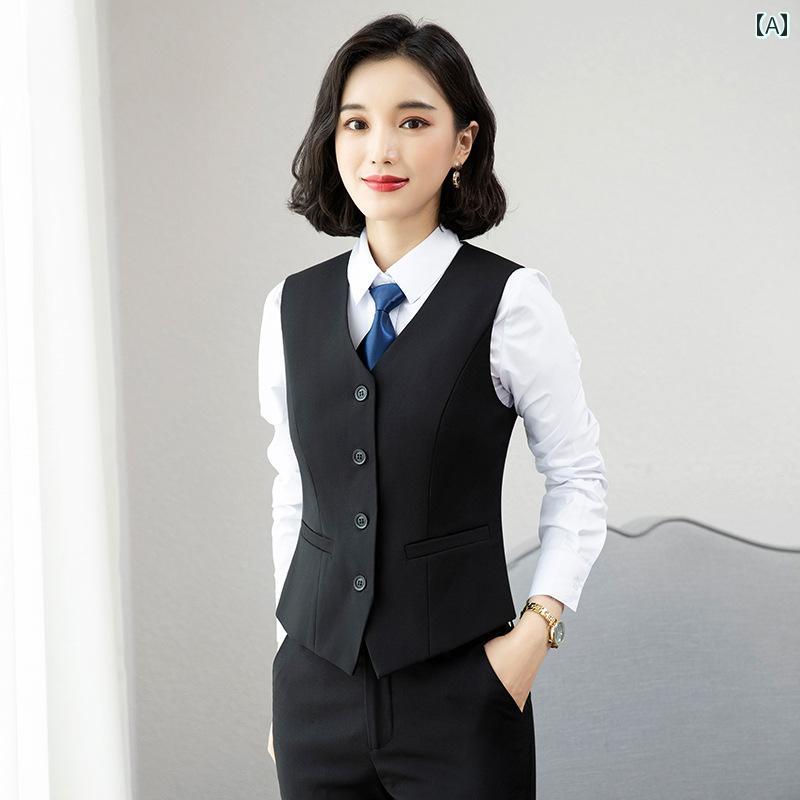 ベスト オフィス レディース 柔らかい きれいめ 春 シンプル ボタン フォーマル ポケット レイヤード シャツ 大きいサイズ スリム フィット 黒 ネイビー グレー