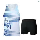 陸上 ユニフォーム レディース メンズ 柔らかい セットアップ ノースリーブ パンツ 競技トレーニング スポーツ ウェア ラウンドネック 大きいサイズ 通気性 ...