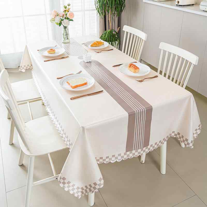 ・カテゴリ: テーブルクロス・スタイル: モダン・主な素材: TPU・形状: 長方形・柄: 幾何学模様・機能: 防水, 防塵, 防油・カラー展開: カリフォルニア・タイム, 楕円ライン, ストライプパーティー, 海棠物語, 蒹葭別韻, 律動暗影, エスニック, 長楽未央・サイズ展開: 100×160cm, 140×140cm, 140×180cm, 140×200cm, 140×220cm